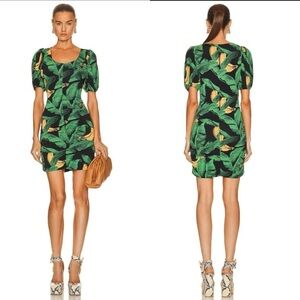 Ganni Ruched Mesh Mini Dress Size 36 (4)